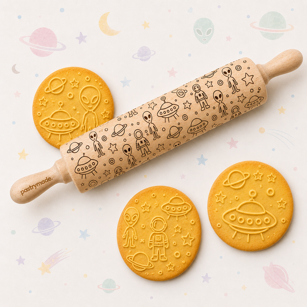 The finished engraved rolling pin