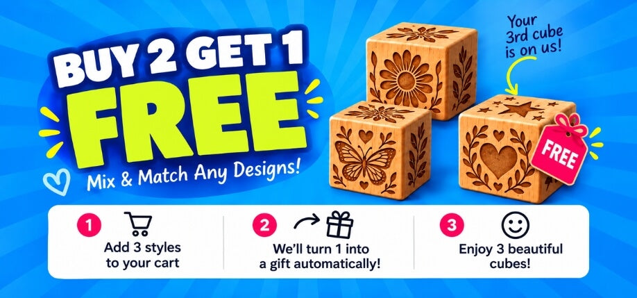 Buy 2 get 1 free. Add 3 styles to your cart and we turn one into a gift automatically.