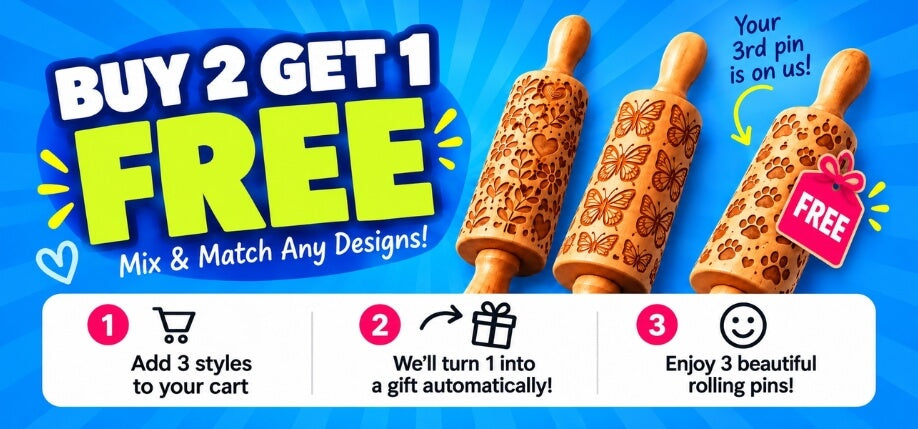 Buy 2 get 1 free. Add 3 styles to your cart and we turn one into a gift automatically.