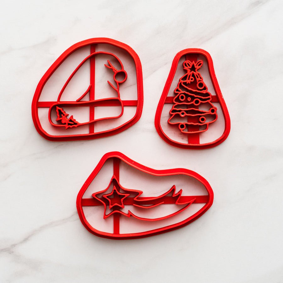 Christmas Cookie Stamp 3D—Set of 3 - Pastrymade