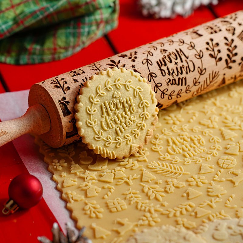 Christmas Greetings Rolling Pin - Pastrymade