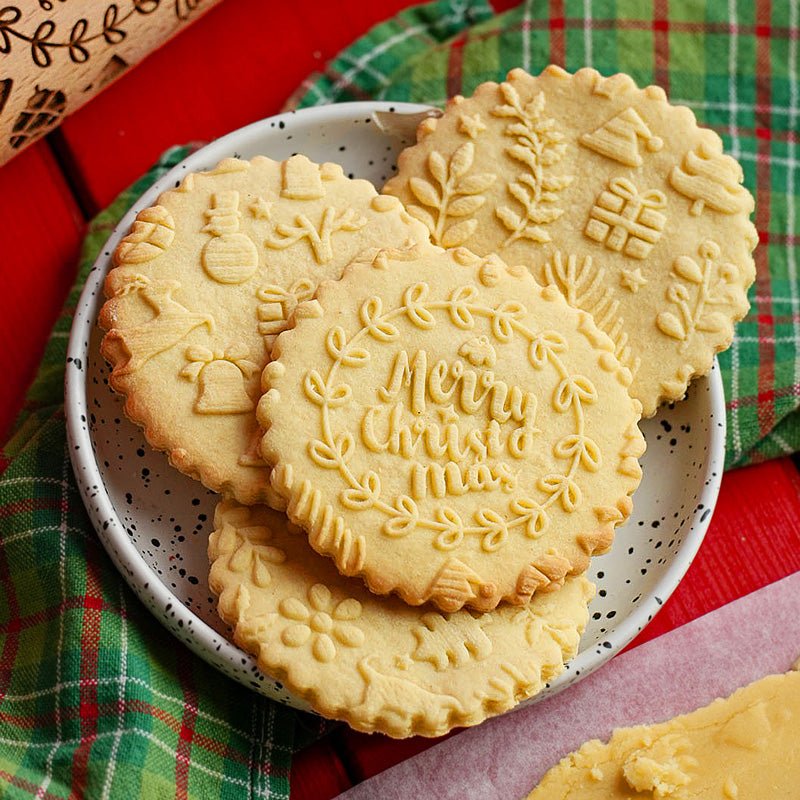 Christmas Greetings Rolling Pin - Pastrymade