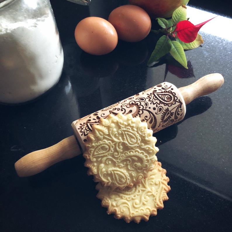 FLORAL PAISLEY KIDS ROLLING PIN - Pastrymade US