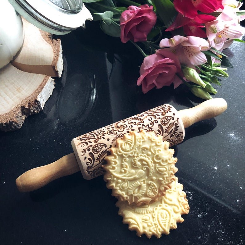 FLORAL PAISLEY KIDS ROLLING PIN - Pastrymade US