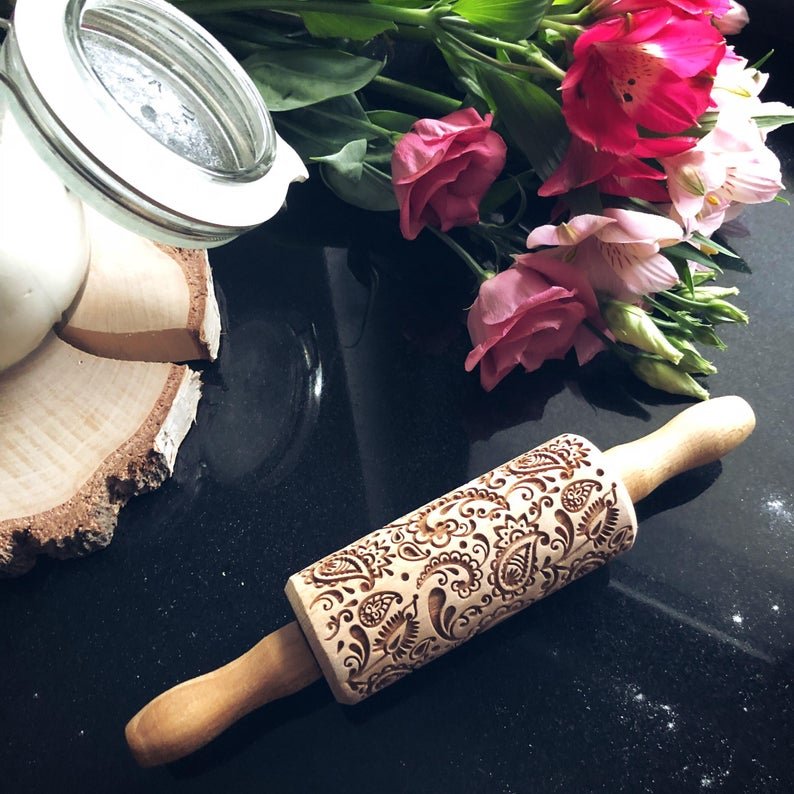 FLORAL PAISLEY KIDS ROLLING PIN - Pastrymade US