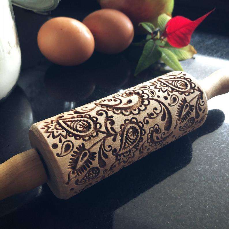 FLORAL PAISLEY KIDS ROLLING PIN - Pastrymade US