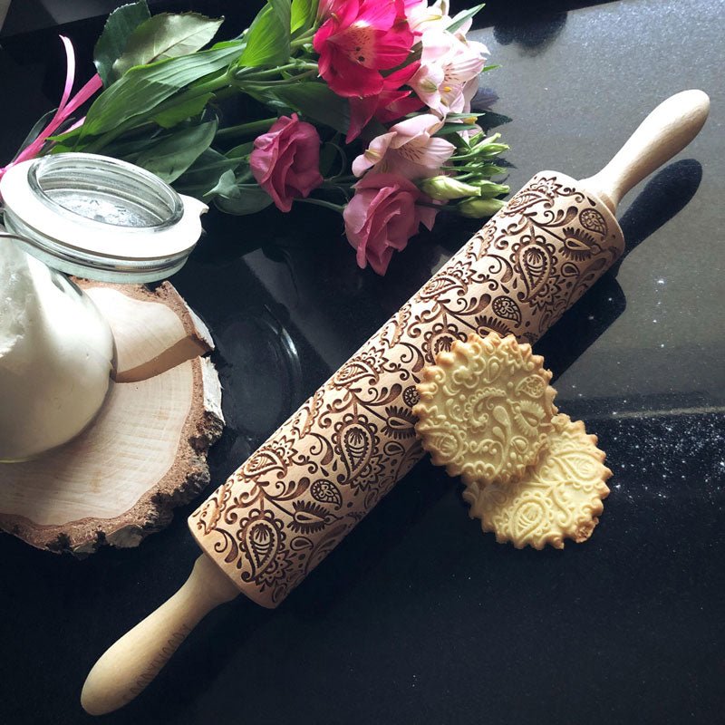 Floral Paisley Rolling Pin - Pastrymade US