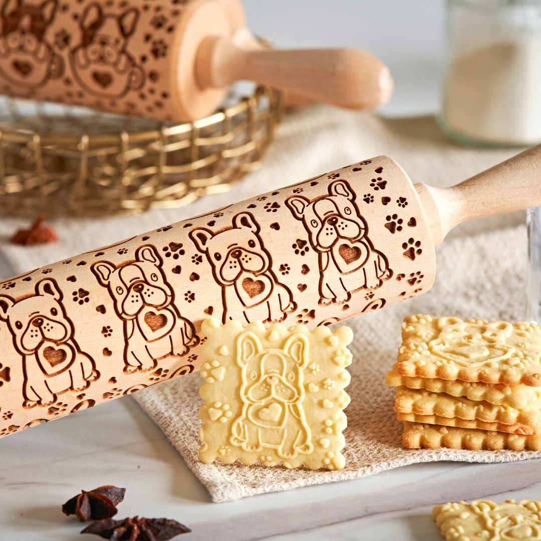 Frenchie Bulldog Rolling Pin - Pastrymade US