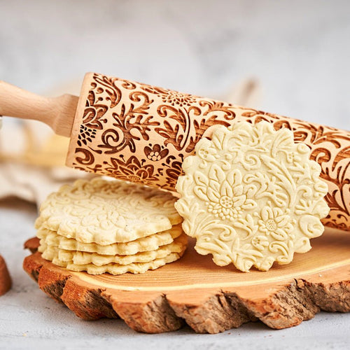 Garden Of Paradise Embossed Rolling Pin