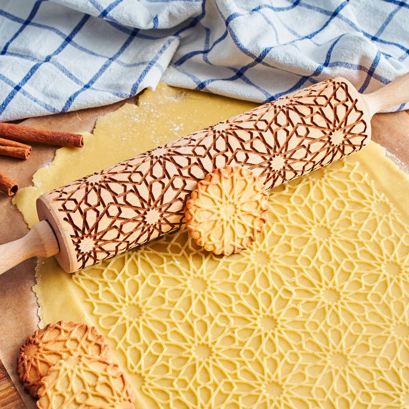 Geometric Art Rolling Pin - Pastrymade US