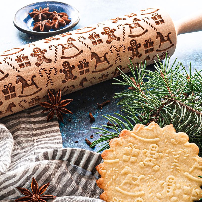 Gingerbread Men Rolling Pin - Pastrymade US