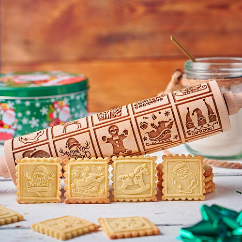 Joyeux Noël Embossed Rolling Pin