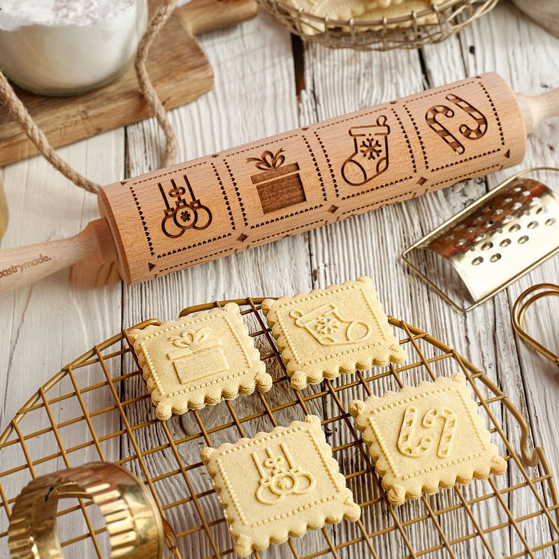 Minimal Christmas Rolling Pin - Pastrymade