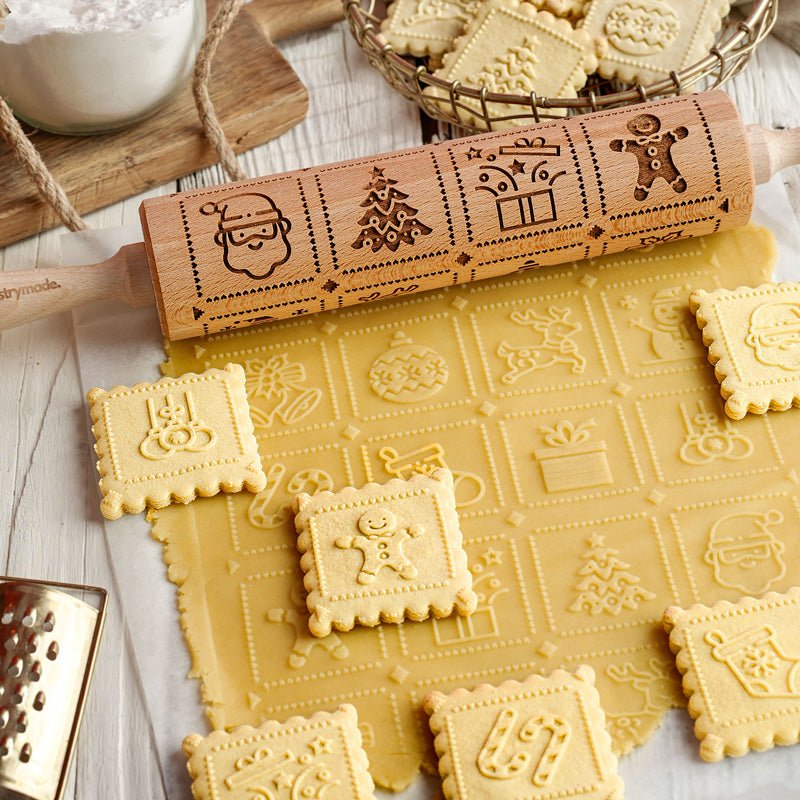 Minimal Christmas Rolling Pin - Pastrymade