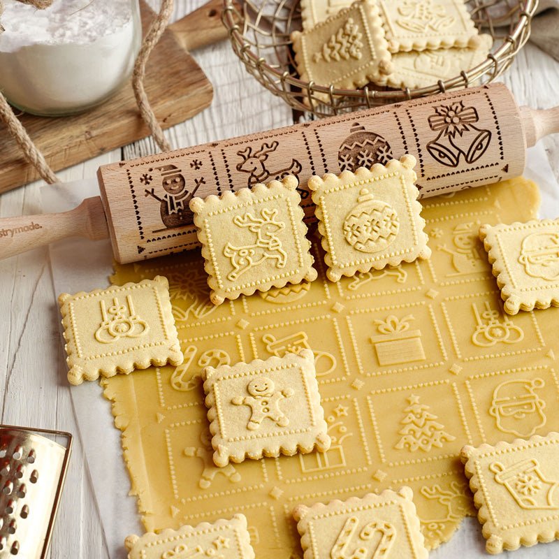 Minimal Christmas Rolling Pin - Pastrymade