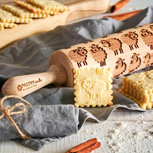 Sheep Embossed Rolling Pin